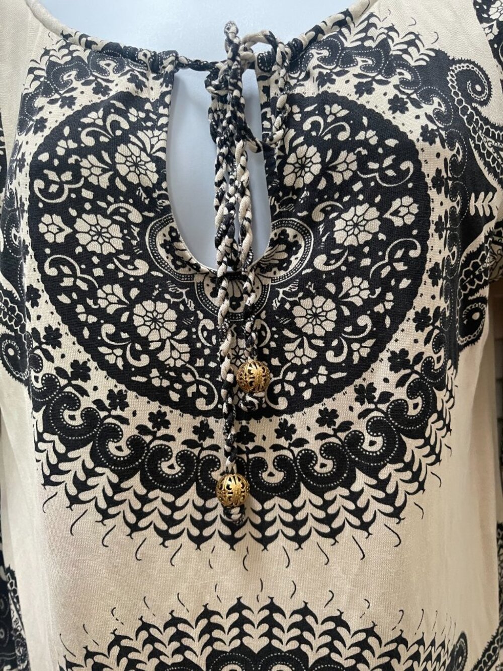 Juicy Couture Silk Blend Medallion Paisley Tunic Dress Medium - Picture 2 of 12